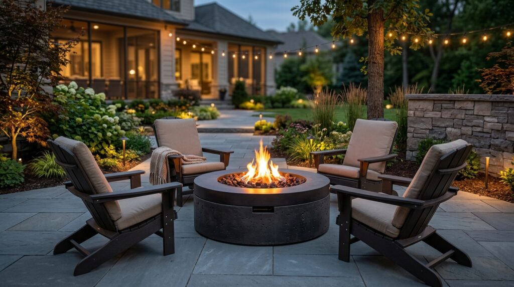 Modern fire pit patio ideas