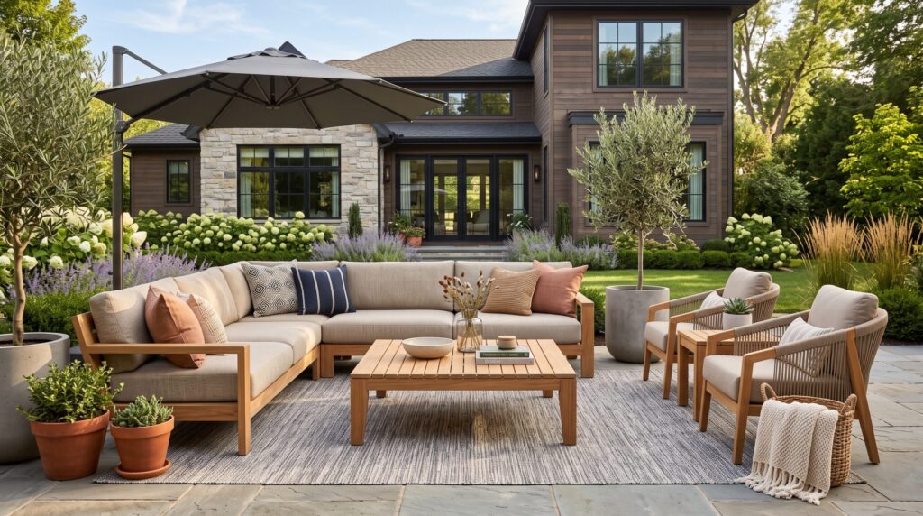 Modern patio furniture ideas for backyard makeover
