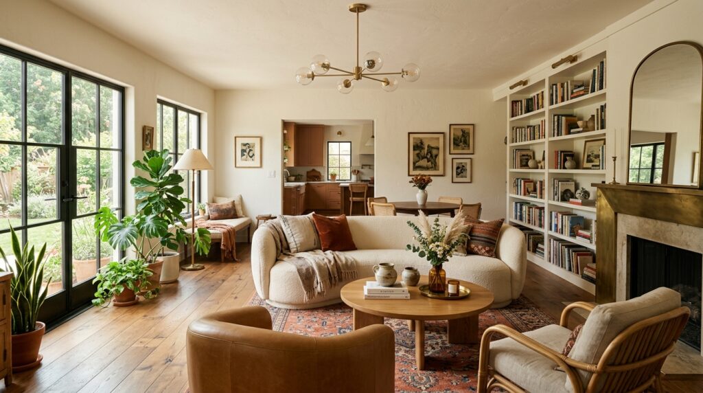 Home Decor Trends 2026 - warm American living room interior