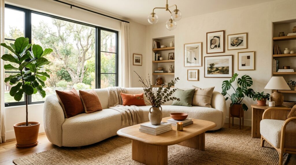 Home Decor Trends 2026 - warm American living room interior