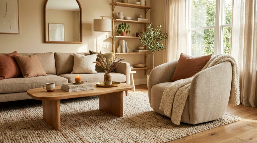 Home Decor Trends 2026 - warm American living room interior