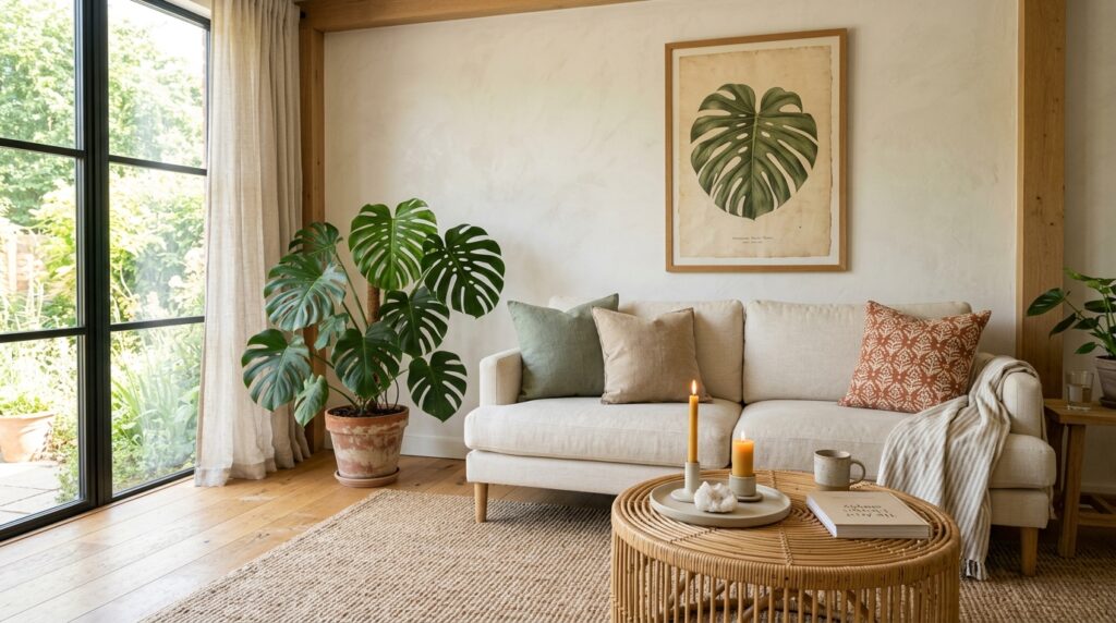 summer home decor ideas 2026 terracotta living room plants