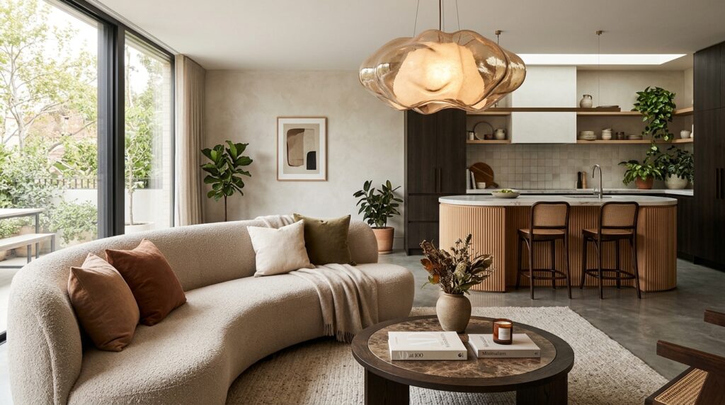Home Decor Trends 2026 - warm American living room interior